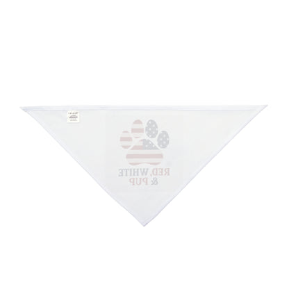 Patriotic Pet Bandana - Red, White & Pup, Dog Scarf, Pet Accessory, Fourth of July, Puppy Gift, Holiday Wear