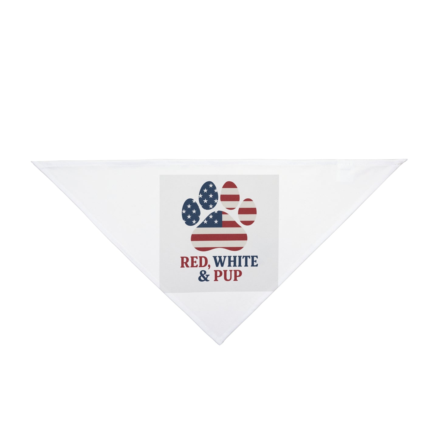 Patriotic Pet Bandana - Red, White & Pup, Dog Scarf, Pet Accessory, Fourth of July, Puppy Gift, Holiday Wear